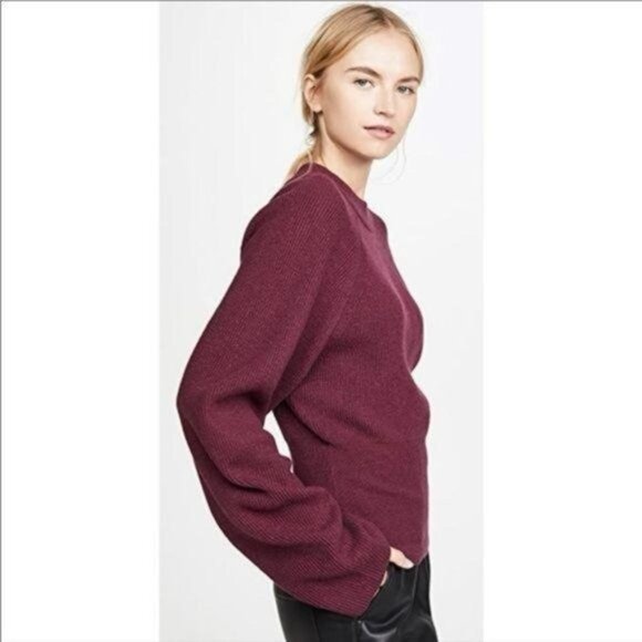 Nanushka Arden Knit Bell Sleeve Crew Neck Sweater - Picture 5 of 11